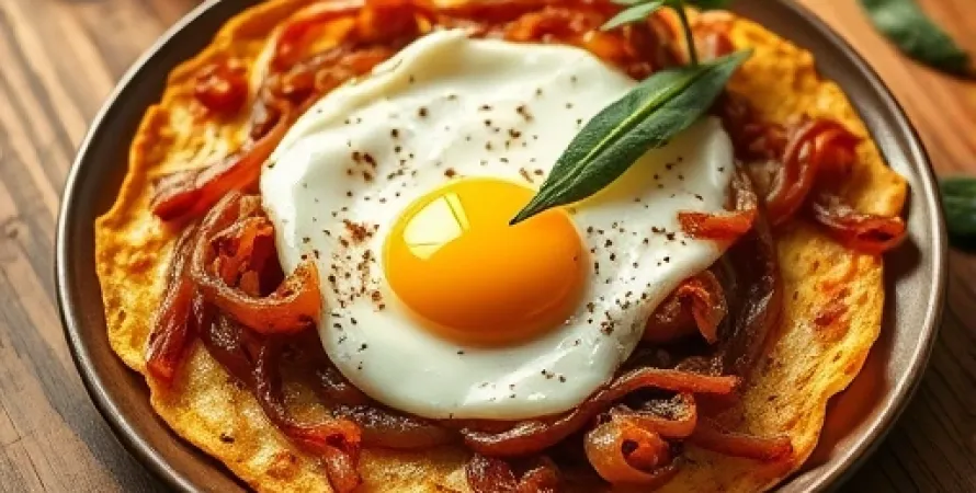 Tortilla aux oignons caramélisés