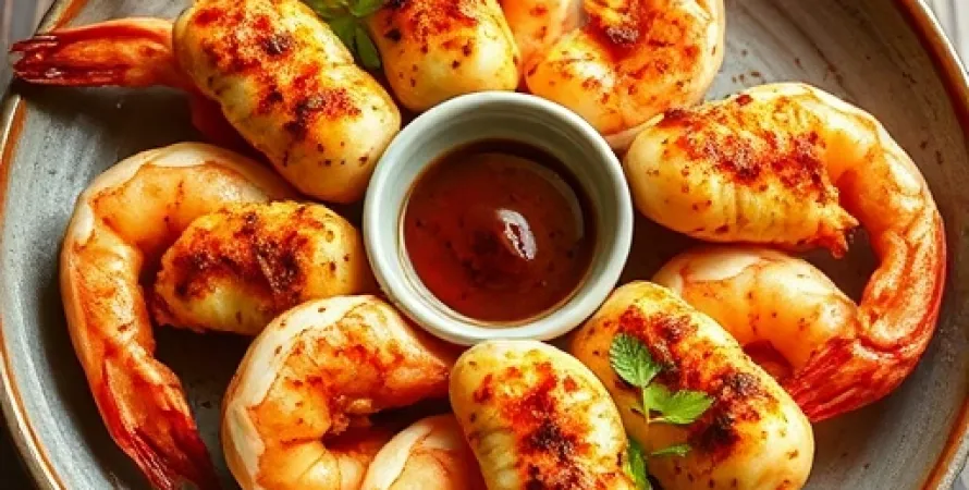 Crevettes à la sauce barbecue asiatique