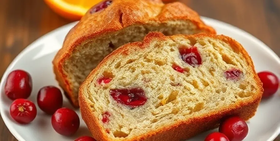 Pain aux cranberries et à l'orange