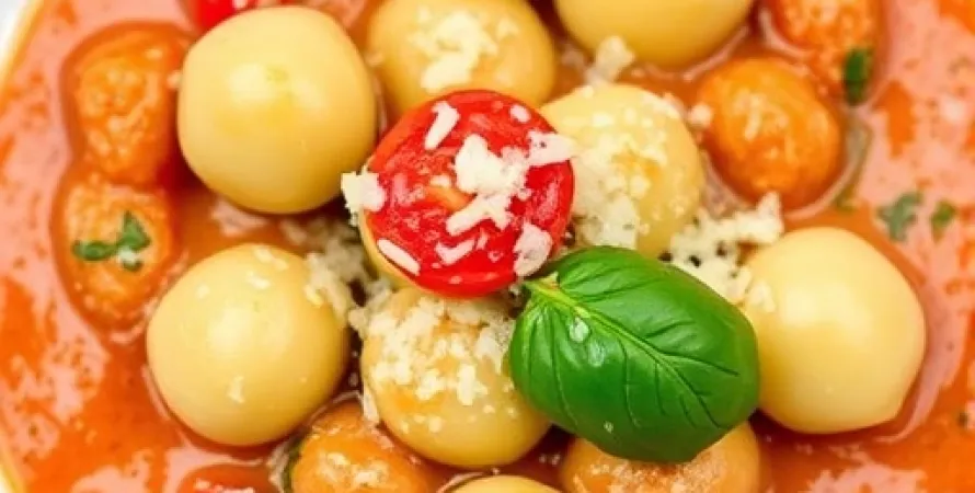 Gnocchi à la sauce rosa