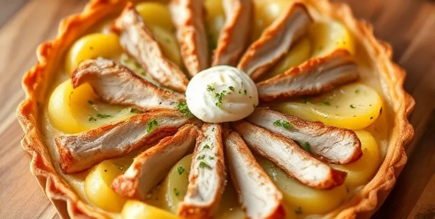 Tarte aux poulet et patates douces