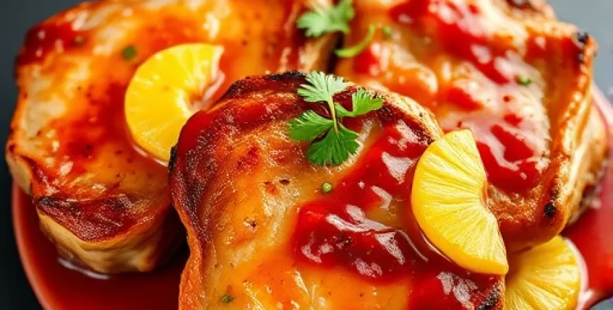 Côtes de porc aux saveurs hawaiennes