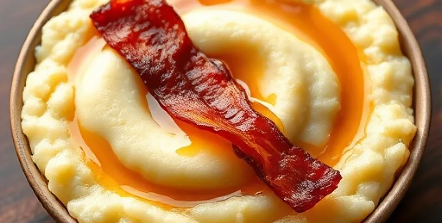 Grits au bacon et sirop d'érable