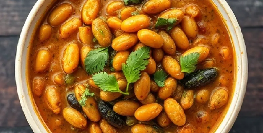 Dal de lentilles et haricots