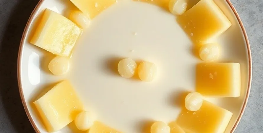 Crème de melon Honeydew aux perles de sago