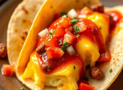 Tacos de petit déjeuner mexicain