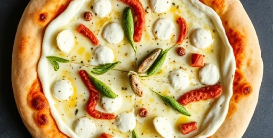 Pizza aux épinards blancs