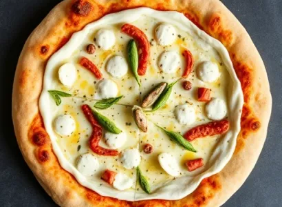 Pizza aux épinards blancs