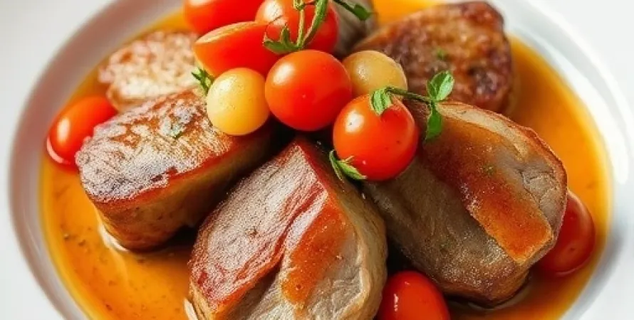 Côtes de porc aux tomates et romarin