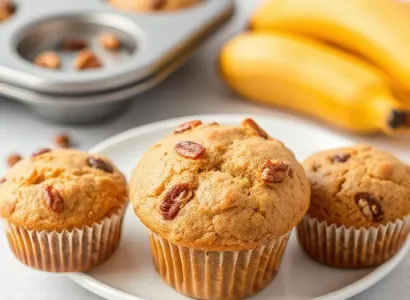 Muffins aux bananes riches en protéines