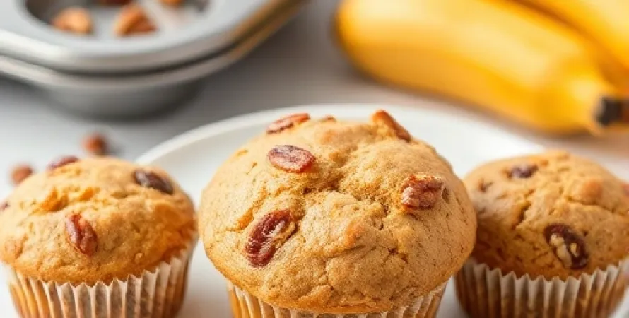 Muffins aux bananes riches en protéines