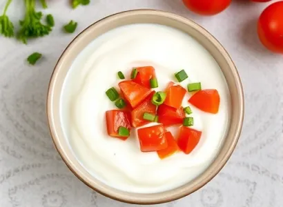 Sauce à la yogourt et aux tomates