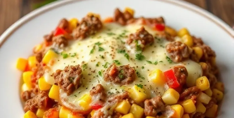 Gratin de boeuf au maïs