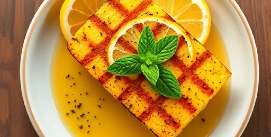 Ananas grillé au citron et poivre noir