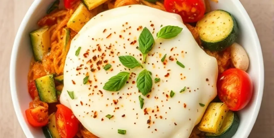 Mozzarella aux légumes