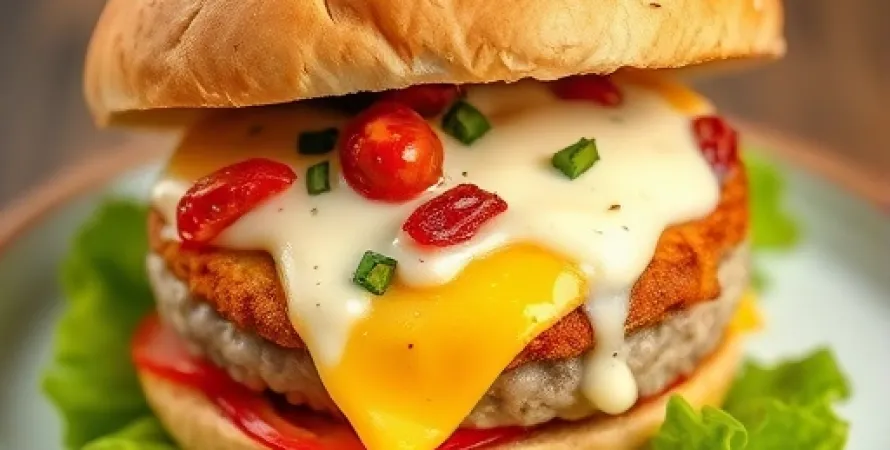 Burgers de dinde au fromage épicé