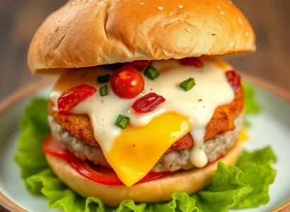 Burgers de dinde au fromage épicé