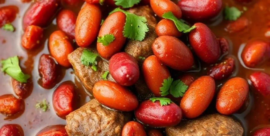 Boeuf au chili avec haricots rouges