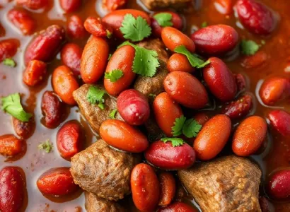 Boeuf au chili avec haricots rouges