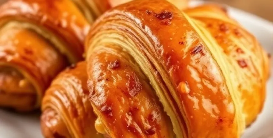 Pains croissants aux oignons