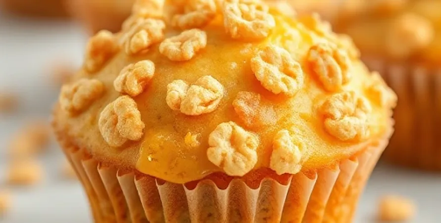 Muffins au miel et corn-flakes