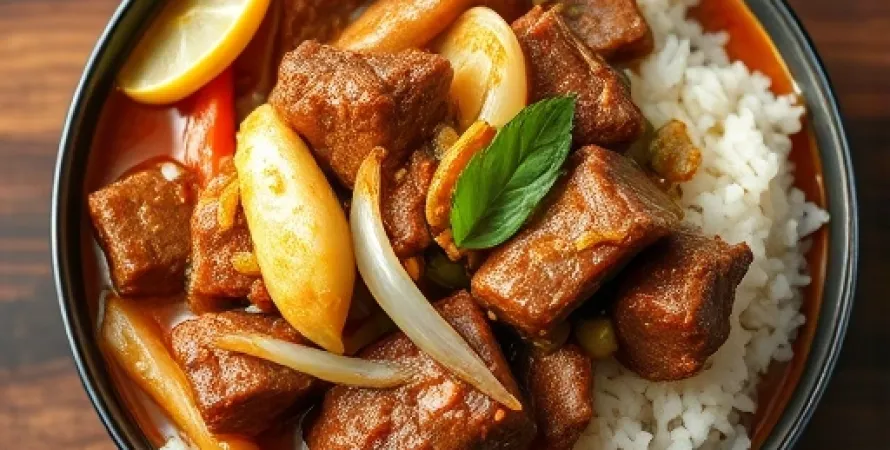 Curry de boeuf sweet et épicé