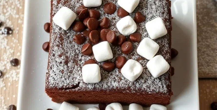 Gâteau au chocolat et marshmallow