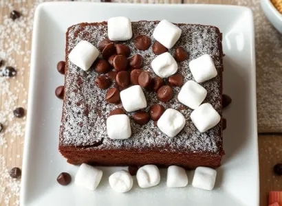 Gâteau au chocolat et marshmallow