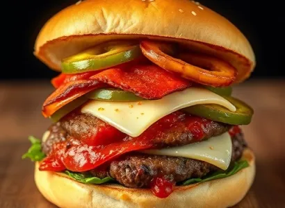 Hamburger italien ouvert
