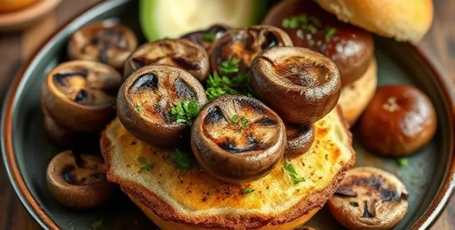 Burgers de champignons Portabella grillés
