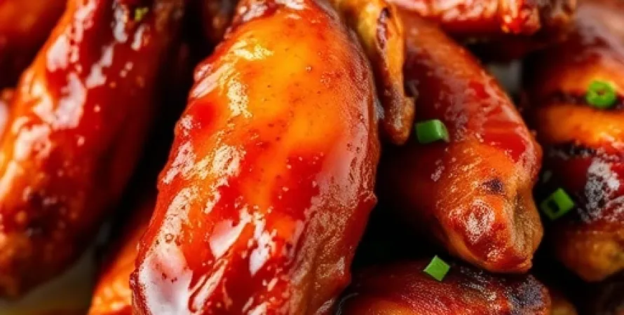 Ailes de poulet au glaze de bourbon