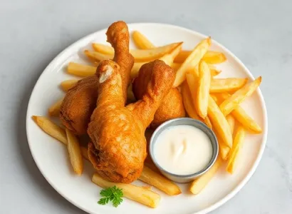 Poulet tendres au lait de mie et sauce à la mélasse