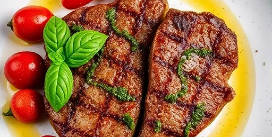 Steaks de chou-fleur aux poivrons rouges
