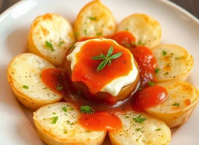 Pâtes au fromage en sauce tomate