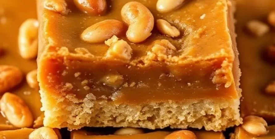 Barres au beurre de cacahuètes et caramel