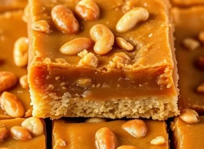 Barres au beurre de cacahuètes et caramel