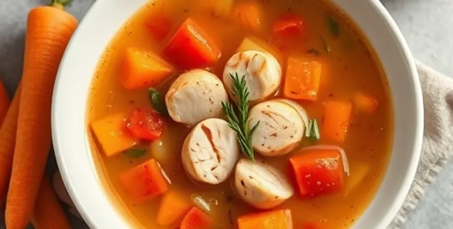 Potage de carottes et tomates