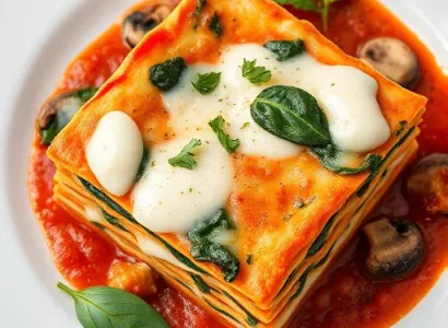 Lasagna aux épinards et fromage