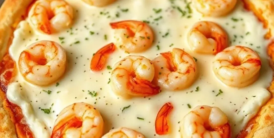 Pizza aux crevettes