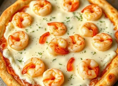 Pizza aux crevettes