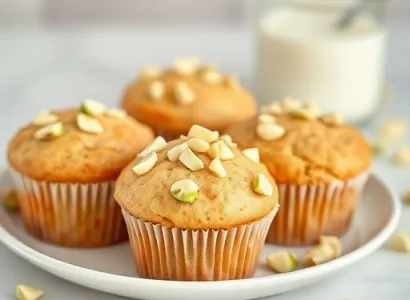 Muffins au pistache et yogourt