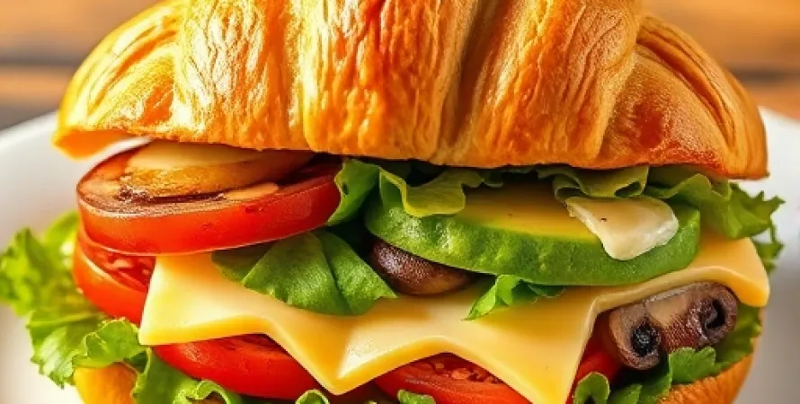 Sandwich croissant végétarien