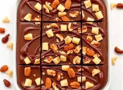 Barres de chocolat et de noix