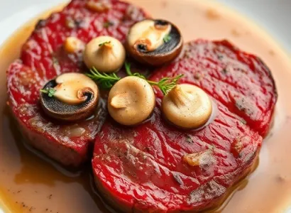 Steaks de boeuf aux champignons
