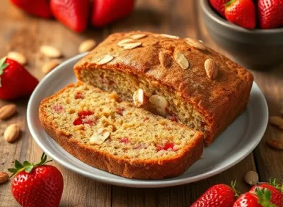Pain au thé aux fraises
