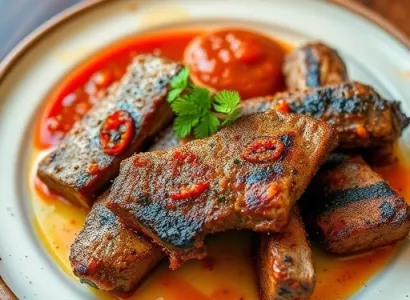 Carne asada au chili rouge