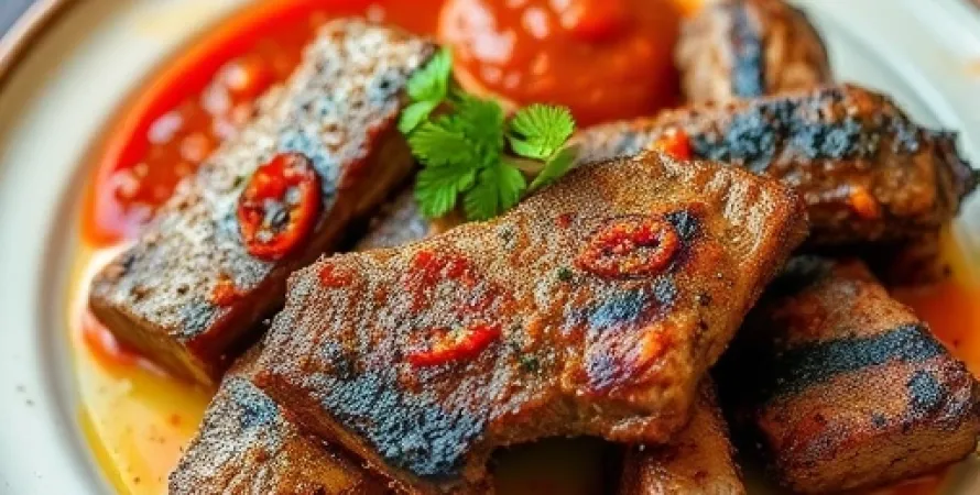 Carne asada au chili rouge