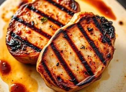 Côtes de porc marinées
