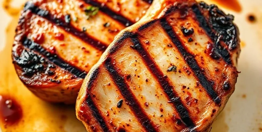 Côtes de porc marinées