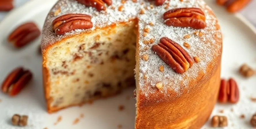 Gâteau au levain aux pecanes et canelle